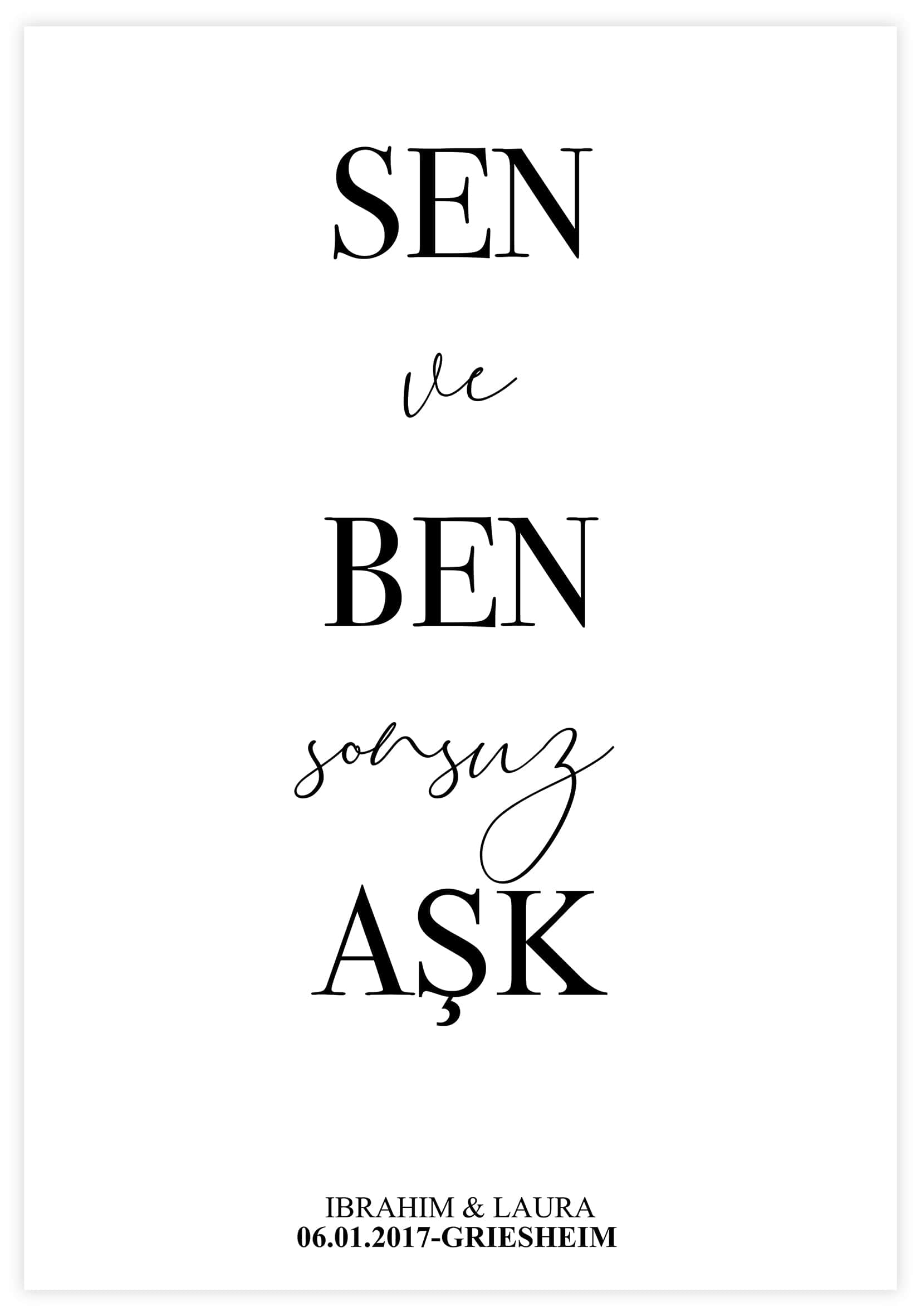 Sen Ve Ben Sonsuz Ask Poster